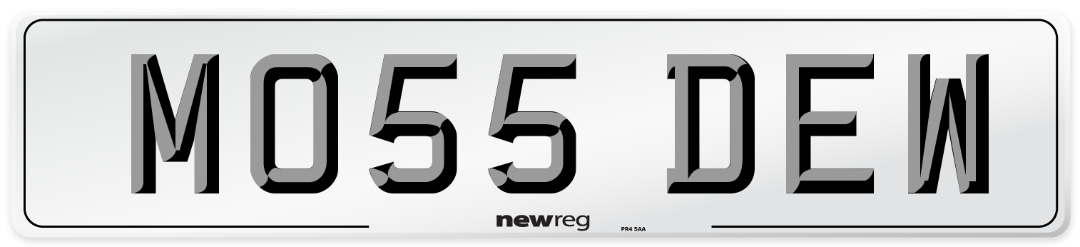 MO55 DEW Number Plate from New Reg